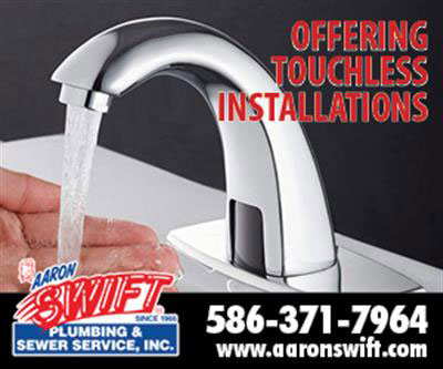 Touchless plumbing | Aaron Swift Plumbing provides reliable same-day plumbing services, available seven days a week, throughout Wayne, Oakland, and Macomb Counties in Michigan aaronswift.com